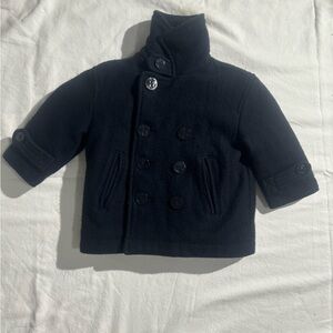 Baby Gap Navy Blue Wool Peacoat For Toddlers 12 - 18 months
